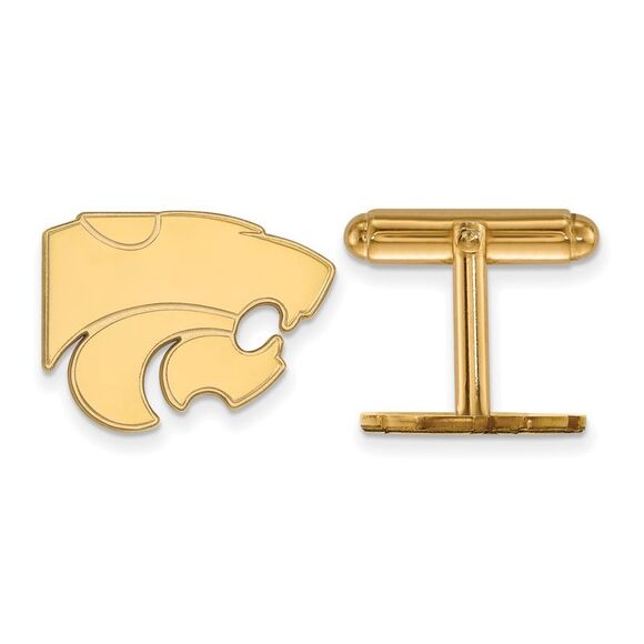 14k Gold Plated Silver Kansas State Univ. Cuff Links